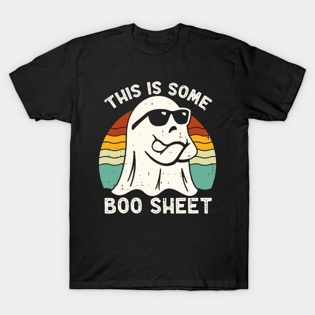 Funny Halloween Boo Ghost Costume This is Some Boo Sheet vintage T-Shirt by Crafty Pirate 